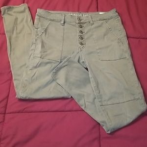 American Eagle army green jeggings